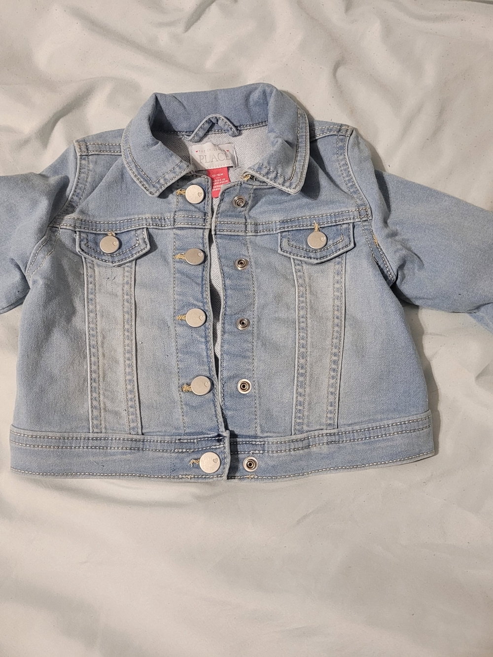 The Childrens Place Light Wash Denim Jacket 12-18 Months